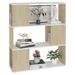 Bibliothèque/Séparateur de pièce Blanc chêne sonoma 80x24x94 cm - Photo n°1