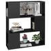 Bibliothèque/Séparateur de pièce Noir brillant 80x24x94 cm - Photo n°1