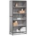 Bibliothèque sonoma gris 80,5x35x170,5 cm bois d'ingénierie - Photo n°1