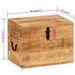 Boîte de rangement 39x28x31 cm Bois massif d'acacia - Photo n°9