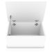 Boîte de rangement blanc 50x30x28 cm bois d'ingénierie - Photo n°8