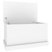 Boîte de rangement blanc 70x40x38 cm bois d'ingénierie - Photo n°2