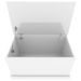 Boîte de rangement blanc brillant 70x40x38 cm bois d'ingénierie - Photo n°8