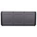 Boîte de rangement de jardin 138x53x57 cm 330 L Gris foncé noir - Photo n°3