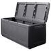 Boîte de rangement de jardin 138x53x57 cm 330 L Gris foncé noir - Photo n°5