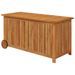 Boîte de rangement de jardin avec roues 113x50x58cm Bois acacia - Photo n°2