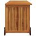 Boîte de rangement de jardin avec roues 113x50x58cm Bois acacia - Photo n°5