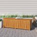 Boîte de rangement de jardin avec roues 150x50x58cm bois acacia - Photo n°1