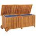 Boîte de rangement de jardin avec roues 150x50x58cm bois acacia - Photo n°3