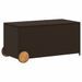 Boîte de rangement de jardin et roues marron 190L poly rotin - Photo n°2