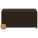 Boîte de rangement de jardin et roues marron 190L poly rotin - Photo n°4