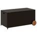 Boîte de rangement de jardin et roues marron 190L poly rotin - Photo n°6