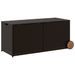 Boîte de rangement de jardin et roues marron 283L poly rotin - Photo n°6