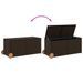 Boîte de rangement de jardin et roues marron 283L poly rotin - Photo n°7