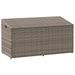 Boîte de rangement de jardin gris 110x50x58 cm résine tressée - Photo n°1