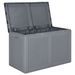 Boîte de rangement de jardin gris PP rotin 180 L - Photo n°4