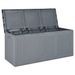 Boîte de rangement de jardin gris PP rotin 270 L - Photo n°4