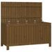 Boîte de rangement de jardin Marron miel 121x55x64 cm Bois pin - Photo n°2