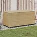 Boîte de rangement de jardin mélange beige 190L résine tressée - Photo n°1