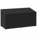 Boîte de rangement de jardin noir 110x50x58 cm résine tressée - Photo n°1