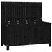 Boîte de rangement de jardin Noir 121x55x64 cm Bois massif pin - Photo n°1