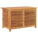 Boîte de rangement de jardin persiennes 90x50x56 cm bois acacia - Photo n°7