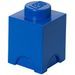 Boîte de rangement empilable à 1 plot Bleu Lego - Photo n°1
