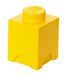 Boîte de rangement empilable à 1 plot Jaune Lego - Photo n°1