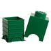 Boîte de rangement empilable à 1 plot Vert Lego - Photo n°2