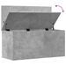 Boîte de rangement gris béton 100x42x46 cm bois d'ingénierie - Photo n°8