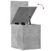 Boîte de rangement gris béton 30x35x35 cm bois d'ingénierie - Photo n°8