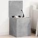 Boîte de rangement gris béton 40x42x46 cm bois d'ingénierie - Photo n°1