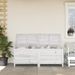 Boîte de rangement jardin blanc 150x50x56,5cm bois massif sapin - Photo n°1