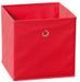 Boîte de rangement pliable tissu rouge Peggy - Photo n°1