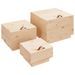 Boîtes de rangement avec couvercles 3 pcs Bois massif de pin - Photo n°2