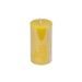 Bougie pilier parfum miel sauvage H 11 cm Jaune - Photo n°1