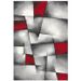 BRILLANCE Tapis de salon 80x150 cm rouge, noir et gris - Photo n°1