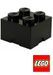 Brique de rangement 4 plots Noir Lego - Photo n°1