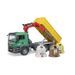 BRUDER - Camion MAN TGS de transport avec grue, 3 trois conteneurs a verre et poubelles - Photo n°1