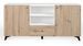 Buffet 2 portes 1 tiroir en bois chêne clair et bois blanc Lazeto 180 cm - Photo n°1