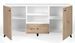 Buffet 2 portes 1 tiroir en bois chêne clair et bois blanc Lazeto 180 cm - Photo n°2