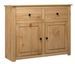 Buffet 2 portes 2 tiroirs en bois de pin massif Autika 93 cm – Élégance rustique et praticité - Photo n°8