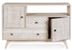Buffet 2 portes 2 tiroirs en bois massif de manguier blanchi Blanka 115 cm - Photo n°3