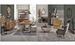 Buffet 2 portes 3 tiroirs bois d'acacia clair et acier vieilli Kadone 150 cm - Photo n°7