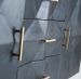 Buffet 2 portes 3 tiroirs orme massif noir et pieds métal doré Nood - Photo n°4
