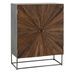 Buffet 2 portes bois massif foncé Sanilo L 85 cm - Photo n°1