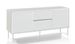 Buffet 2 portes mélaminé blanc et pieds métal blanc Narea L 160 cm - Photo n°1