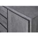 Buffet 3 portes 2 tiroirs bois massif gris et pieds métal noir Melin 200 cm - Photo n°2