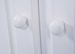 Buffet 3 portes 3 tiroirs pin massif vernis blanc Brito 130 cm - Photo n°11