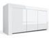 Buffet 3 portes bois laqué blanc brillant Ambre L 162 cm - Photo n°1
